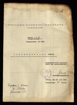 1937/38: Jahresbericht ... - 1937/38
