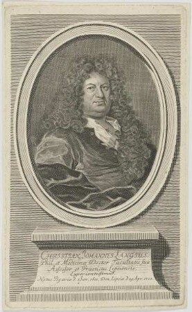 Bildnis des Christianus Johannes Langius