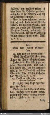 XII. Von dem neuen Gehorsam