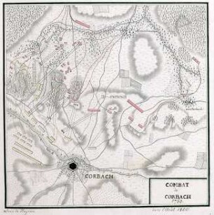 WHK 25 Deutscher Siebenjähriger Krieg 1756-1763: Plan der Schlacht bei Korbach, 1760