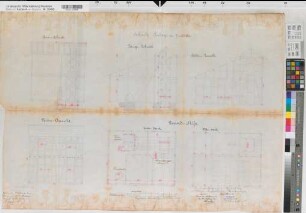 Ennigerloh (Ennigerloh) Grube Leo Schachtanlage Grundriß, Ansicht, Schnitte 1882 1 : 50 66 x 93 Zeichnung Bergämter Nr. 5366