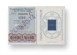 Eintrittskarte | 7. FIFA-Fussball-Weltmeisterschaft - 1962, Chile