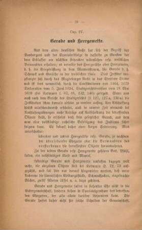 Cap. IV. Gerade und Heergewette.