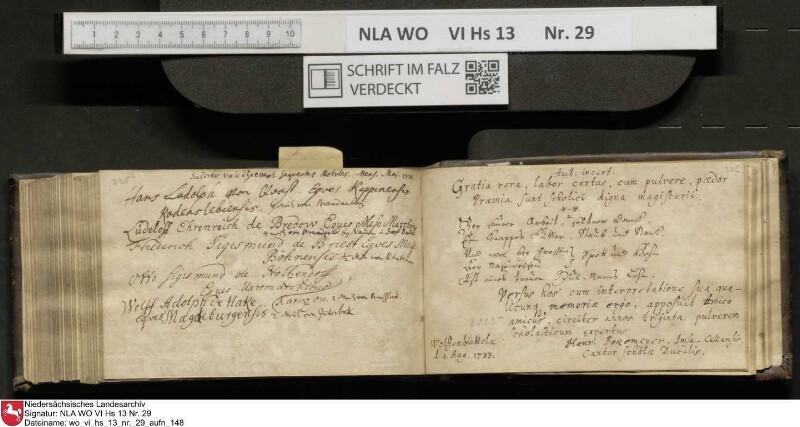 Stammbuch des Gottfried Crusius (Cruse) aus Stendal
