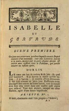 Isabelle Et Gertrude, Ou Les Sylphes Supposés : Comédie En Un Acte, Meslée D'Ariettes