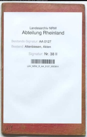 Rechnungen über Empfang und Verausgabung der jährlichen Intraden der Kommende Siersdorf, Vol. II