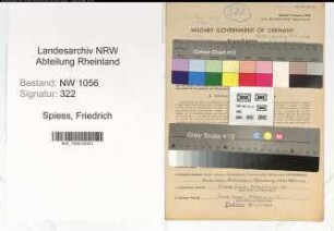 Entnazifizierung Friedrich Spiess , geb. 11.09.1889 (Beamter)