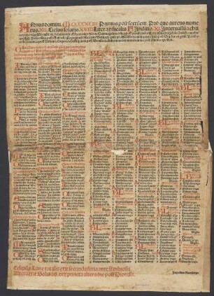 Almanach für Nürnberg auf das Jahr 1493