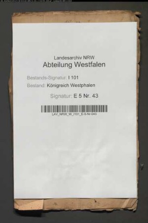 Bekanntmachungen und Verordnungen. Provenienz: Oberförsterei Hardehausen