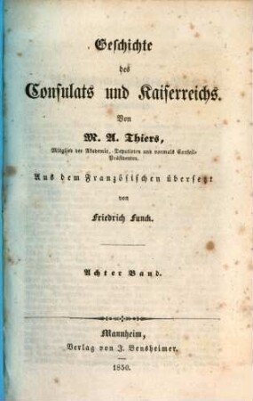 Geschichte des Consulats und Kaiserreichs, 8