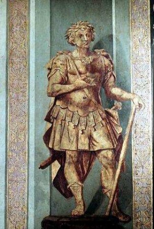 Statuen der zwölf römischen Kaiser von Julius Cäsar bis Domitian (Sockelinschriften zerstört)