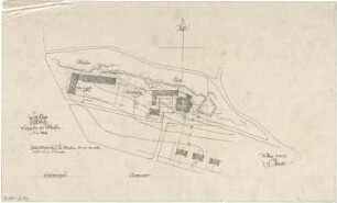 Gsaenger, Gustav; Wolfsburg; Ev. Kreuz Kirche, Gemeindehaus II - Kirche u. Altersheim (Lageplan)