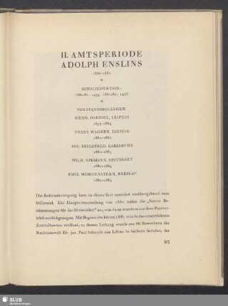 II. Amtsperiode Adolph Enslins