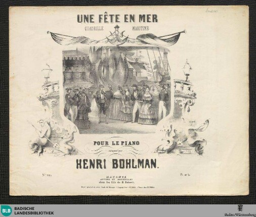 Une fête en mer : quadrille maritime pour le piano