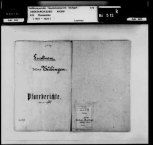 Lustnau-Bebenhausen: Pfarrberichte