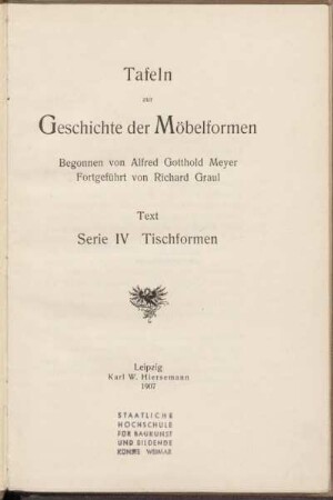 Ser. 4, Text: Tischformen