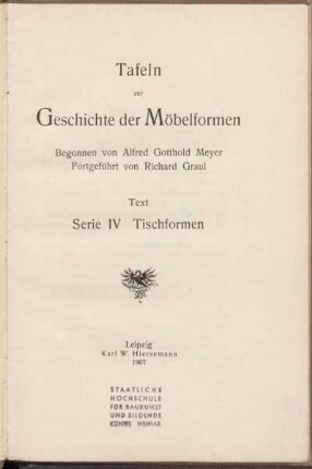 Ser. 4, Text: Tischformen