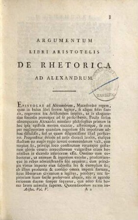 Aristotelis Opera Omnia Graece, Volumen Quintum