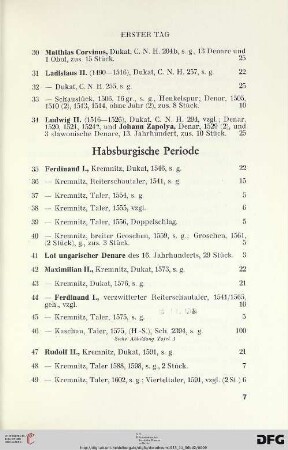 Habsburgische Periode (Nr. 35-130)