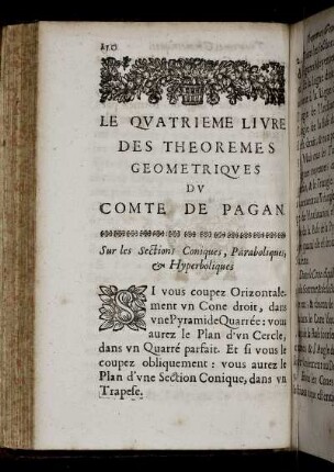 Livre IV. Sur les Sections Coniques, Praboliques et Hyperboliques.