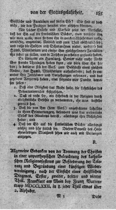Allgemeine Gedanken von der Trennung der Christen in einer unpartheyischen Beleuchtung des katholischen Religionssystems. T.1-4.