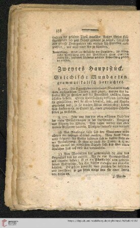 Zweytes Hauptstück: Griechische Mundarten grammatikalisch betrachtet