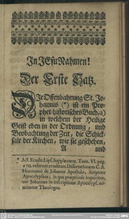 Der Erste Satz