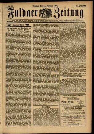 Zweite Ausgabe vom Sonntag, den 11. Februar 1894.