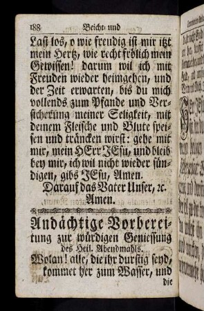 188-200, Andächtige Vorbereitung zur würdigen Geniessung