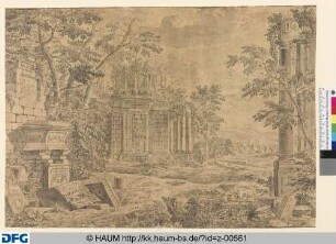 Landschaft mit antiken Ruinen