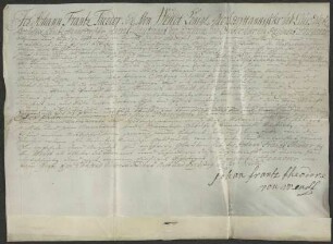 1738 Okt. 28. Lehnsbrief de Wendts auf Ernstings Hof im Hagen für Kleinsorge.