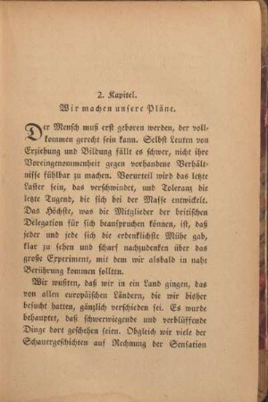 2. Kapitel. Wir machen unsere Pläne.