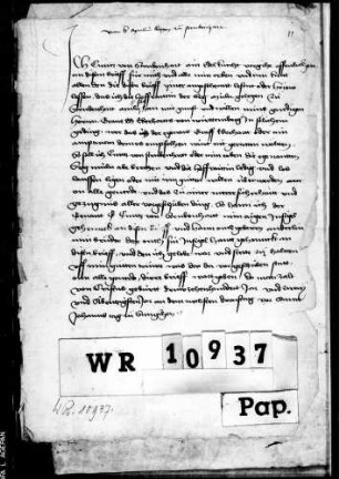 Kunz von Straubenhardt, Edelknecht, reversiert Graf eberhard II., als er ihm die Hofstatt der Sägmühle zu Straubenhardt überläßt.