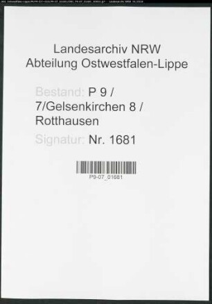 Sterberegister Standesamt Gelsenkirchen 8 Rotthausen