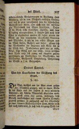 Drittes Kapitel. Von den Krankheiten der Mischung des Bluts.
