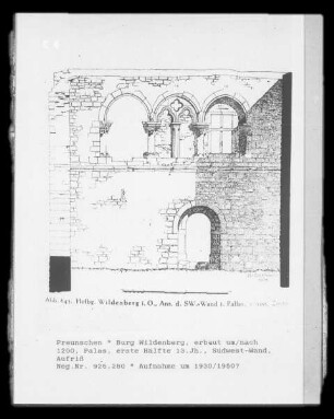Preunschen, Burg Wildenberg, Palas