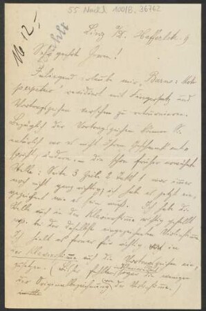 Brief an B. Schott's Söhne : o.D. [mutmaßlich 1913, entsprechend den umliegenden Briefen]