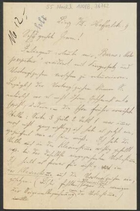 Brief an B. Schott's Söhne : o.D. [mutmaßlich 1913, entsprechend den umliegenden Briefen]