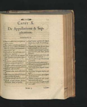Caput X. De Appellatione & Supplicatione.