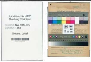 Entnazifizierung Josef Sievers , geb. 01.07.1900 (Buchmacher)