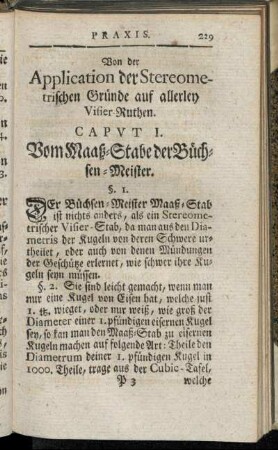 Caput I. Vom Maaß-Stabe der Büchsen-Meister.