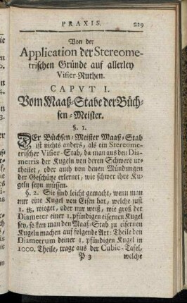 Caput I. Vom Maaß-Stabe der Büchsen-Meister.