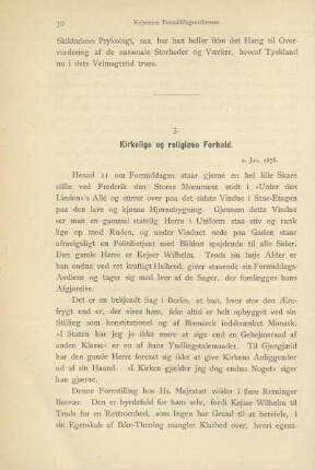 3. Kirkelige og religiose Forhold