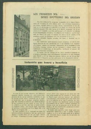 Los progresos del banco hipotecario del Uruguay