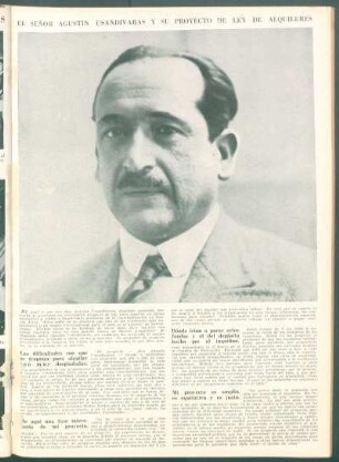 El señor Agustín Usandivaras y su proyecto de ley de alquileres