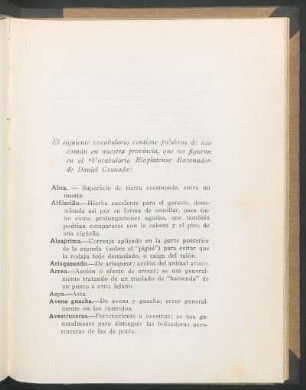 Vocabulario