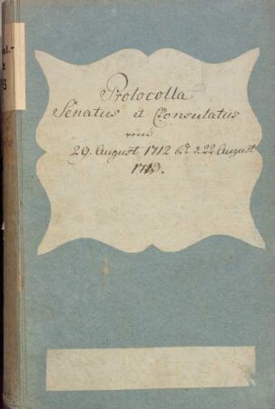 Ratsprotokolle 1712-1713