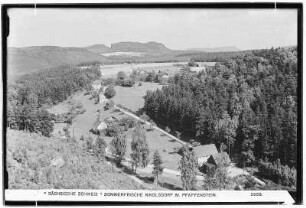 Sächsische Schweiz. Sommerfrische Nikolsdorf mit Pfaffenstein