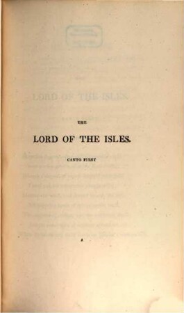 The Lord of the Isles : A poem