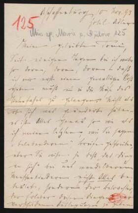 Brief an Toni Petersen : 10.11.1893